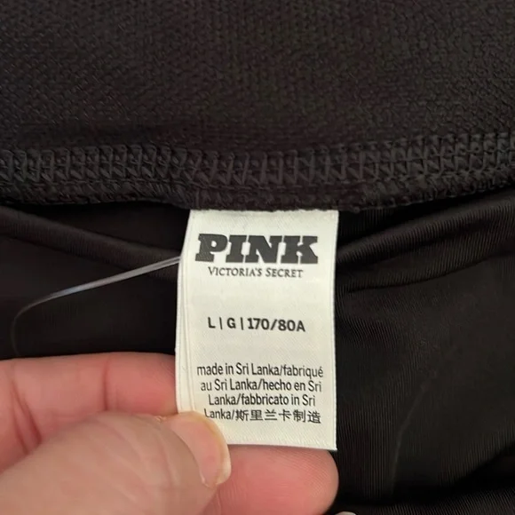 VS Pink Piqué Tennis Skort large black stretchy sweat wicking - Picture 7 of 9